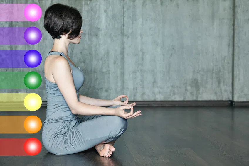 Woman doing yoga exercises
