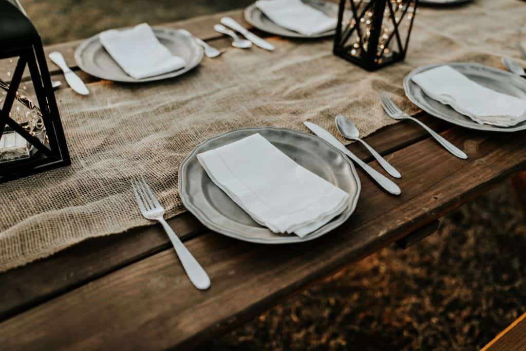 Table set for an Ayurvedic festive menu