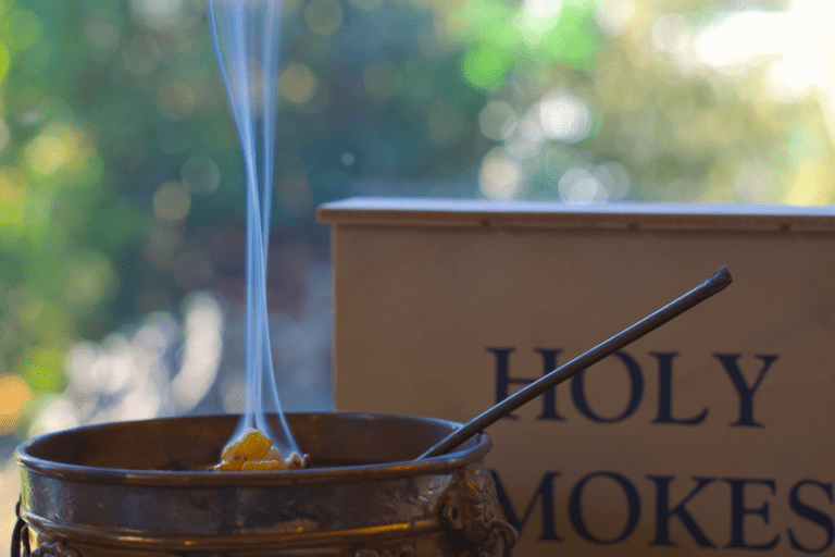 A bowl of incense for smoking